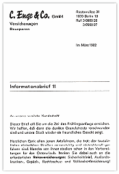 Kundenbrief 1982